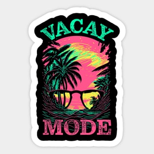 Vacay Mode Vibrant Summer Cruise Holiday Design Sticker